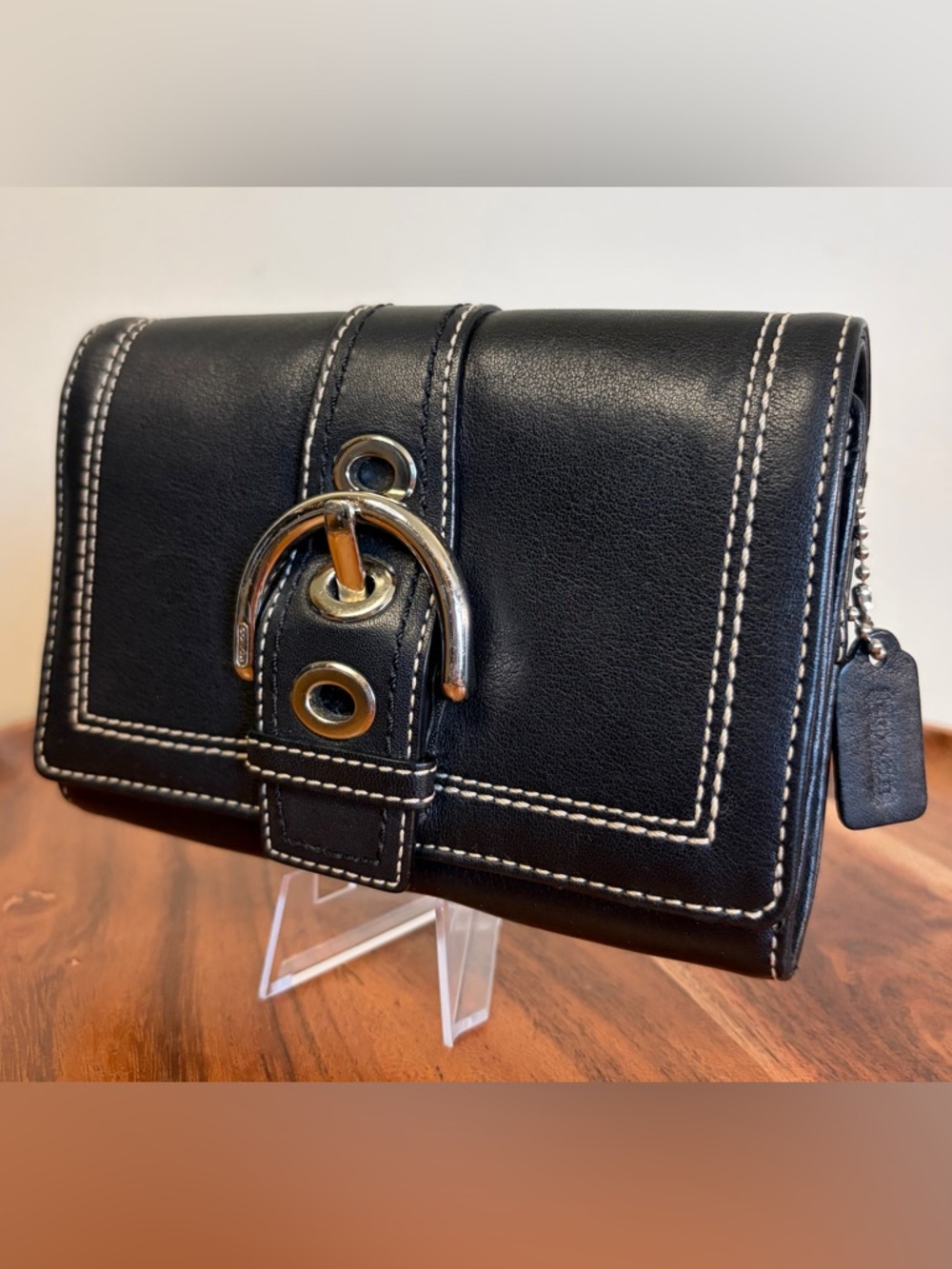Coach Soho Buckle Bifold Wallet Black NWOT - Picture 4 of 17